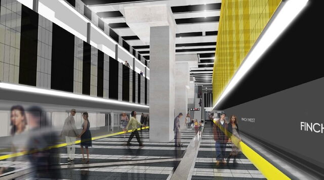 Finch West Station Platform, image courtesy of TTC / Stevens Group Architects / 