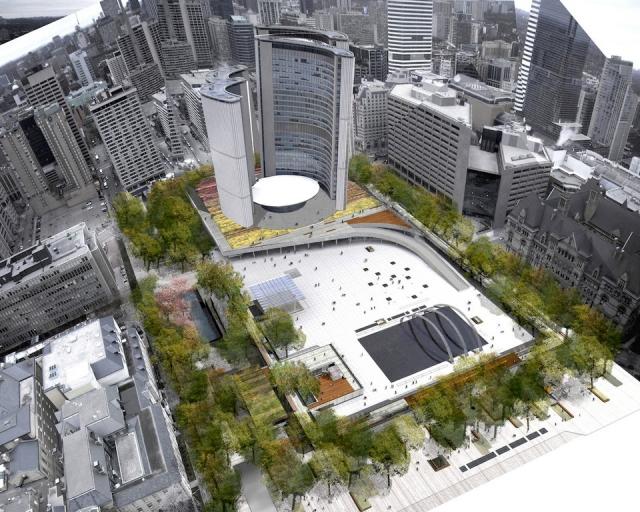 Work Continues on Nathan Phillips Square's Revitalization Urban Toronto