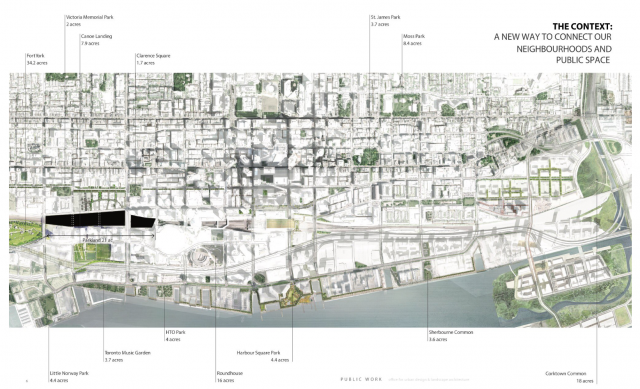 The urban context, showing the relative lack of park space, image courtesy of th
