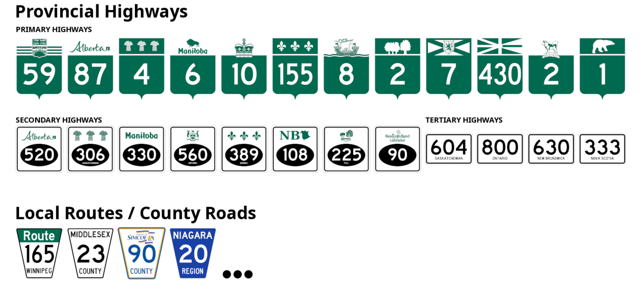 Canada's Provincial and Local Highways