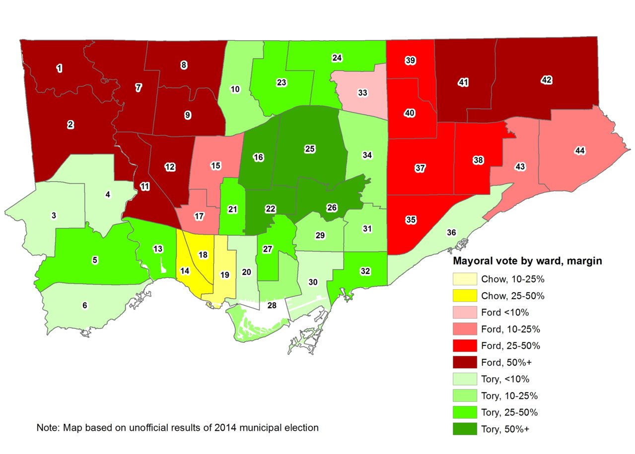 2014 Election - Mayor by ward margin Spacing.jpg