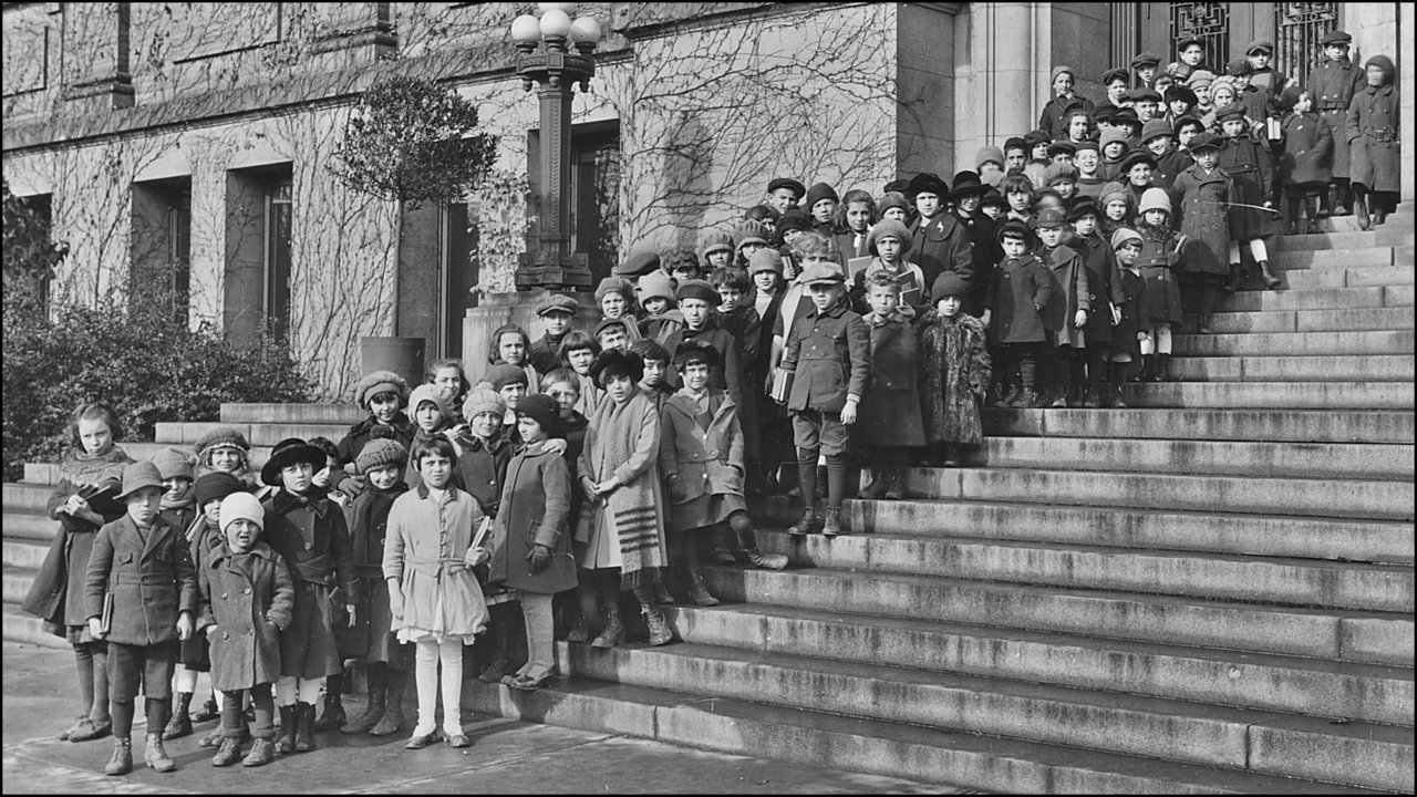 %22Waiting for the story hour.%22 Public Library; Central Branch, College St., N-W corner St. ...jpg