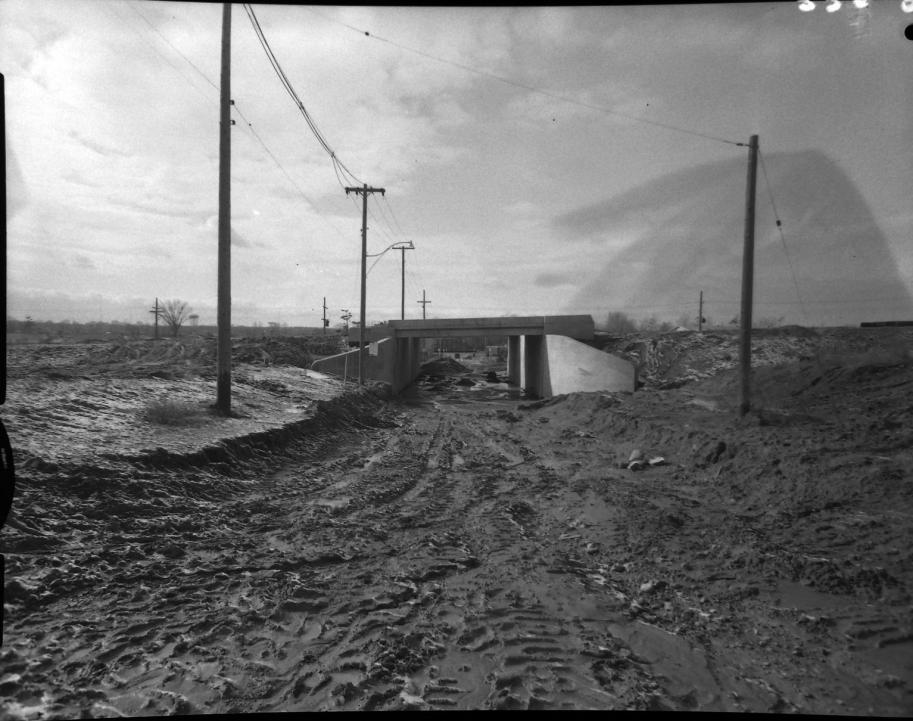 Brookbanks Drive facing west under DVP, c.1964.jpg