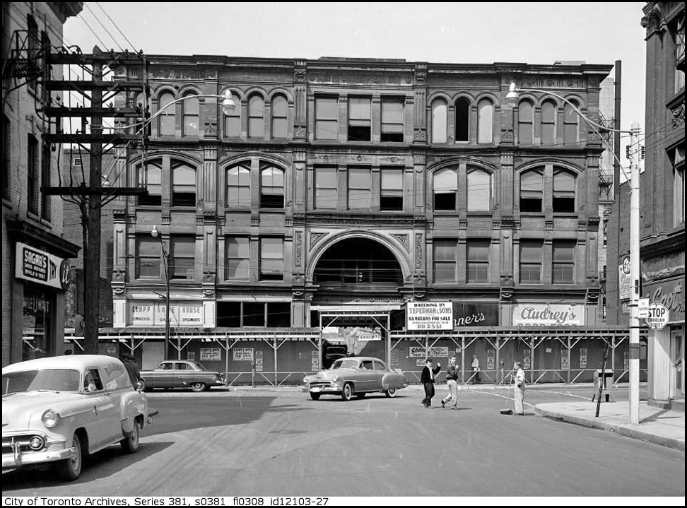 Demolition at Yonge St. 1954 (The Arcade Bldg.) CTA.jpg