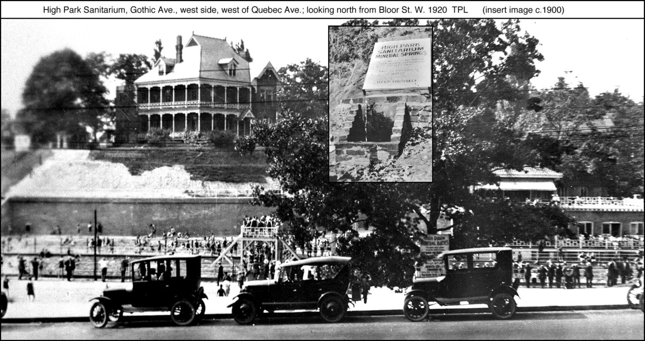 High Park Sanitarium, Gothic Ave., west side, west of Quebec Ave.; looking north from Bloor St...jpg