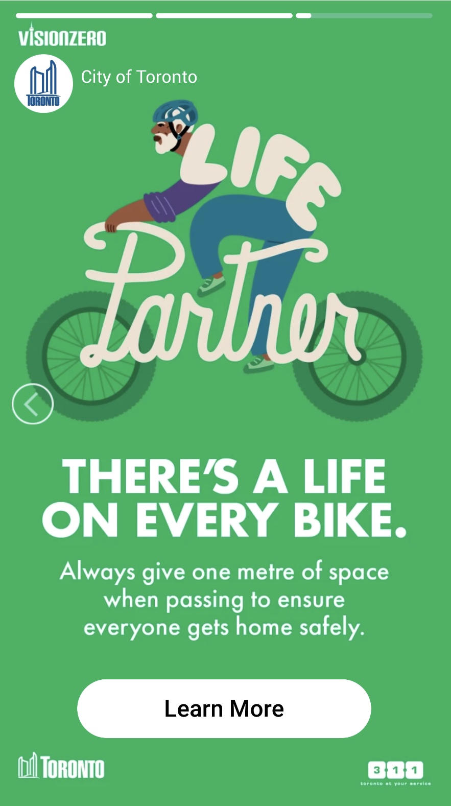 ad tagline is There's a life on every bike showing a person on a bike portrayed as a life partner