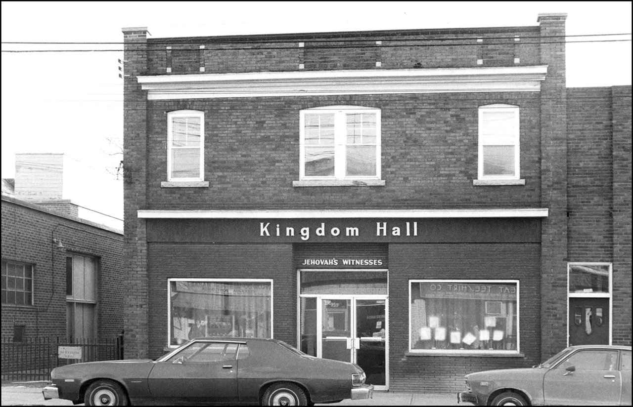 Kingdom Hall, 959 College St. S. side, between Dovercourt Rd. and Rusholme Rd. 1980   TPL.jpg
