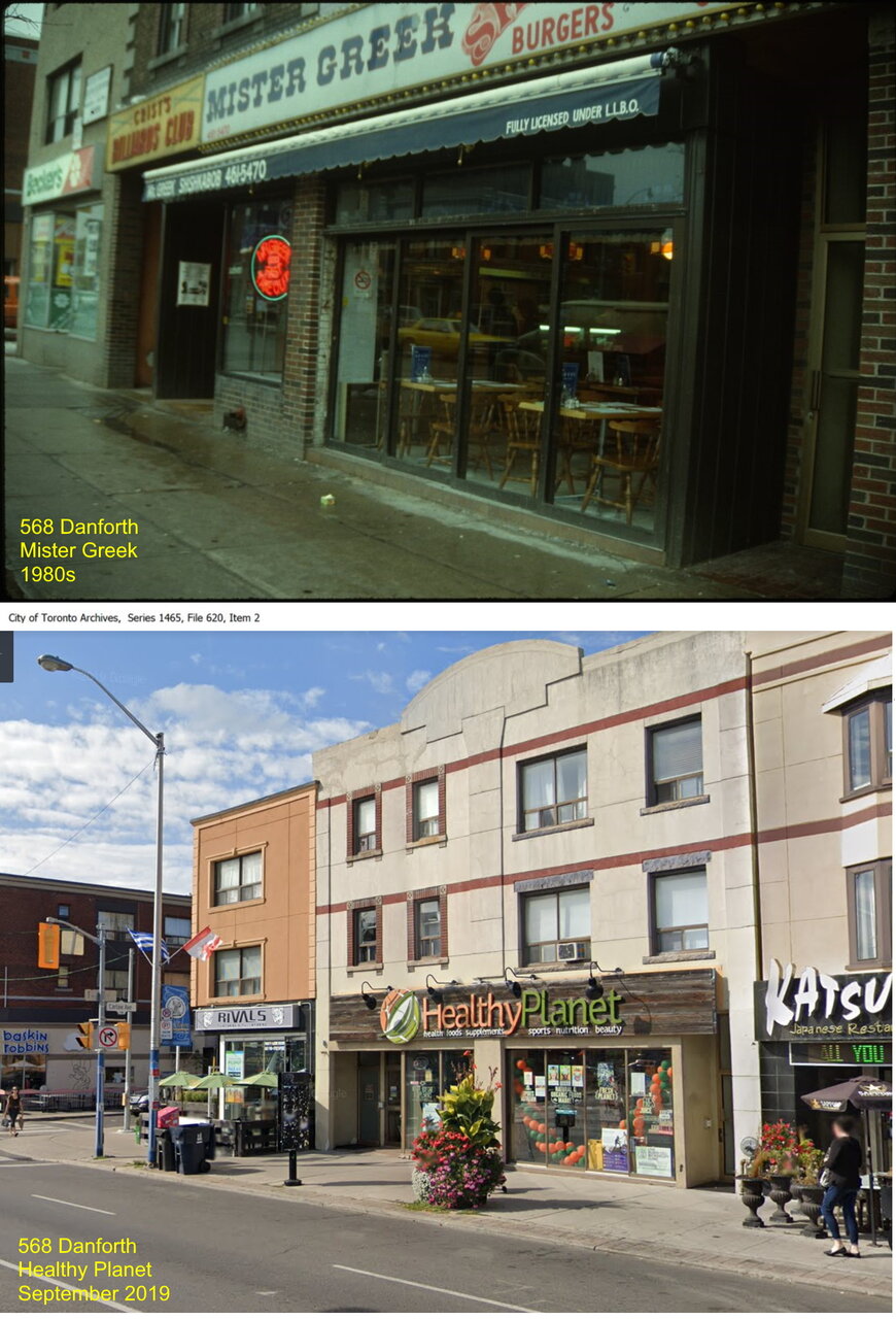 Mister_Greek_Danforth_Carlaw_1980s and 2019 - 568 Danforth.jpg