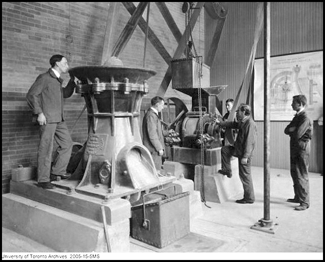 Ore crushing in the UofT Chemistry and Mining Building, ca. 1906.JPG