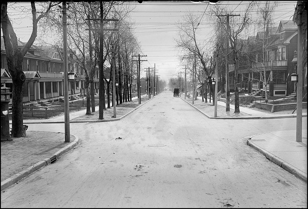 Pape Ave. south from Bain Ave. 1917  TPL.jpg