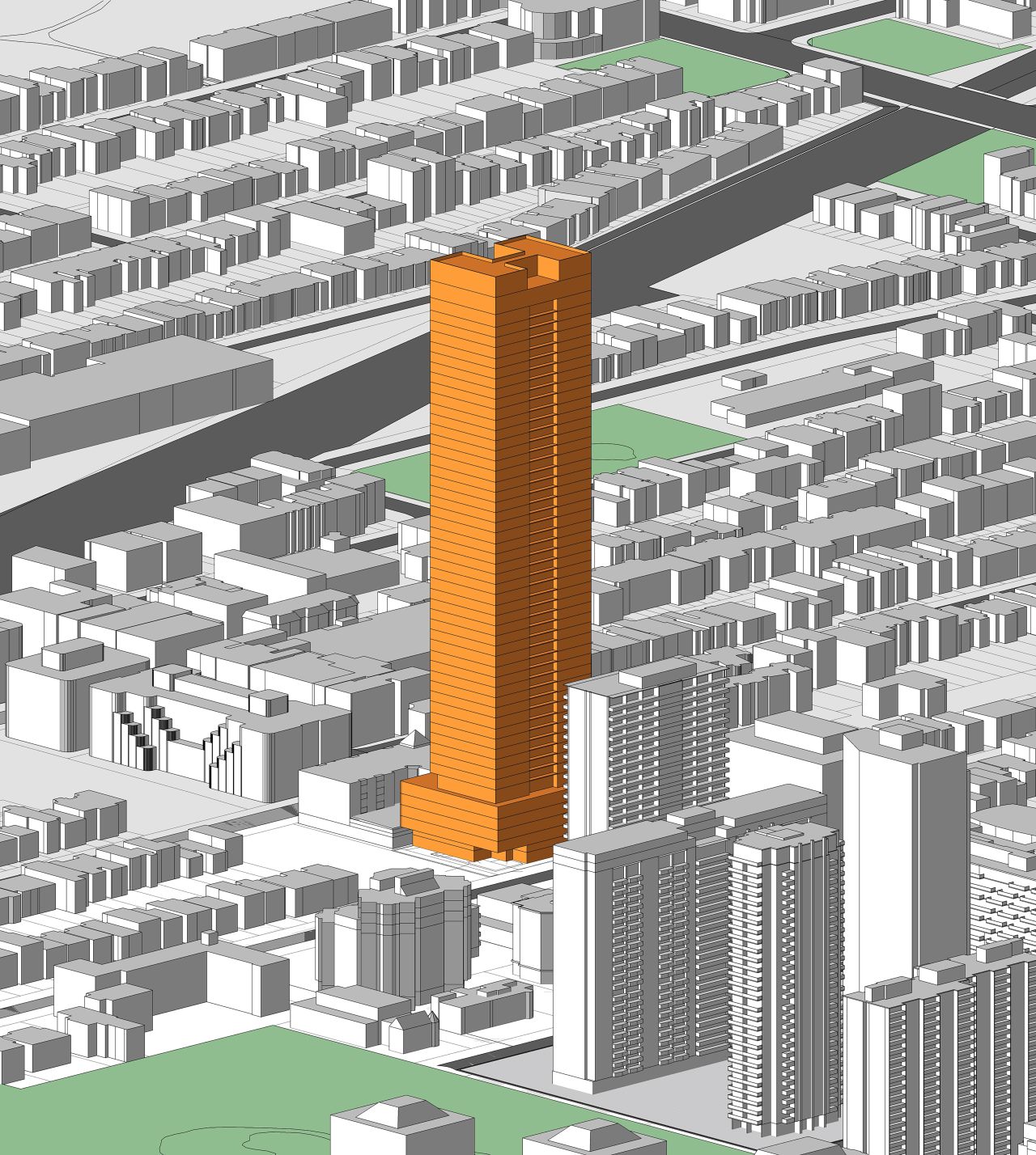 PLN - Renderings or Perspective Drawings - 1233 Yonge St- 3D View from North-East-0.jpg