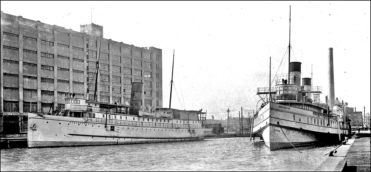 Terminal Warehouse wharf, Queen's Quay W., foot of York St. 1927  Northumberland at left, Chip...jpg