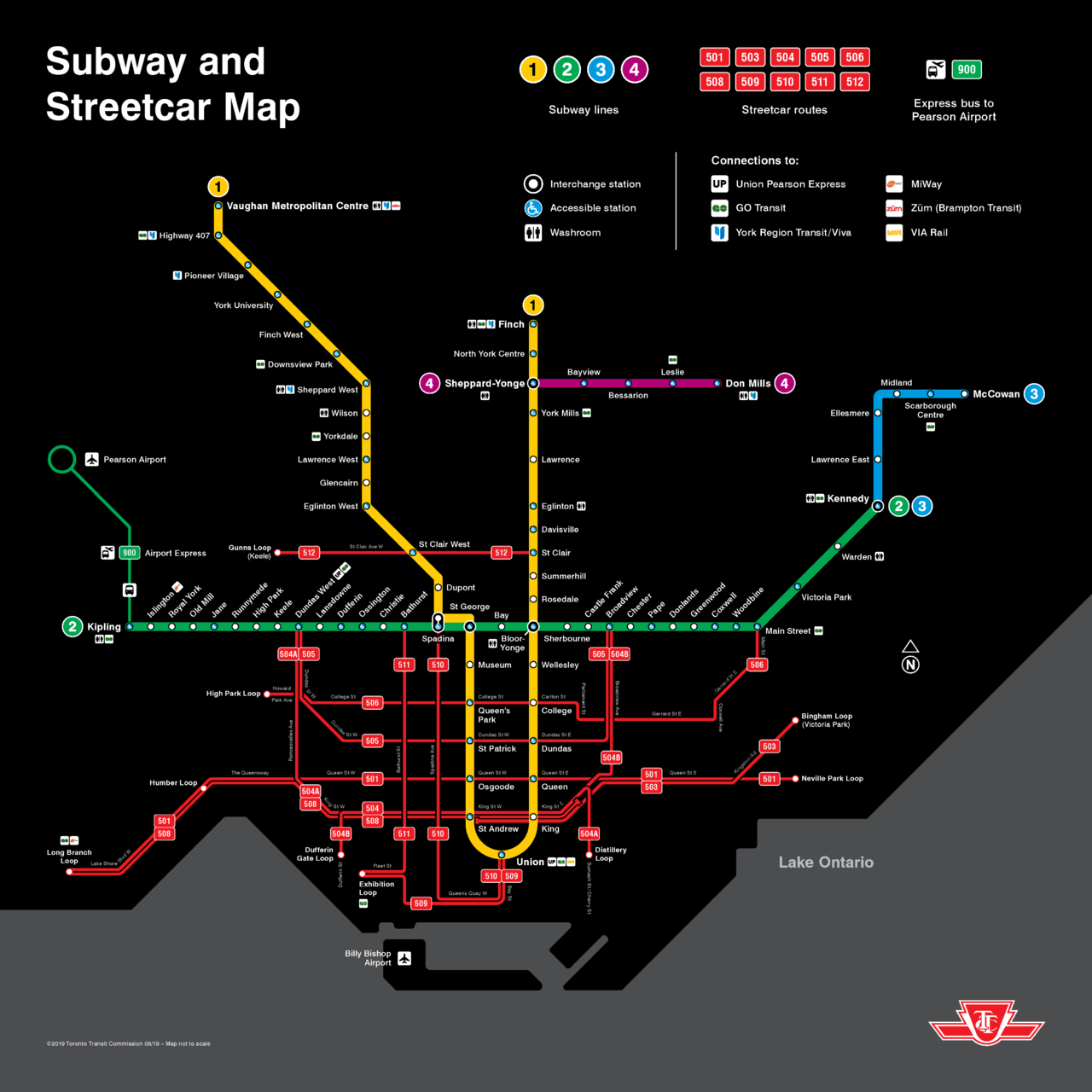 Transit Fantasy Maps Page 347 UrbanToronto   Ttc Subway And Streetcar Map – September 2019 Png.211252