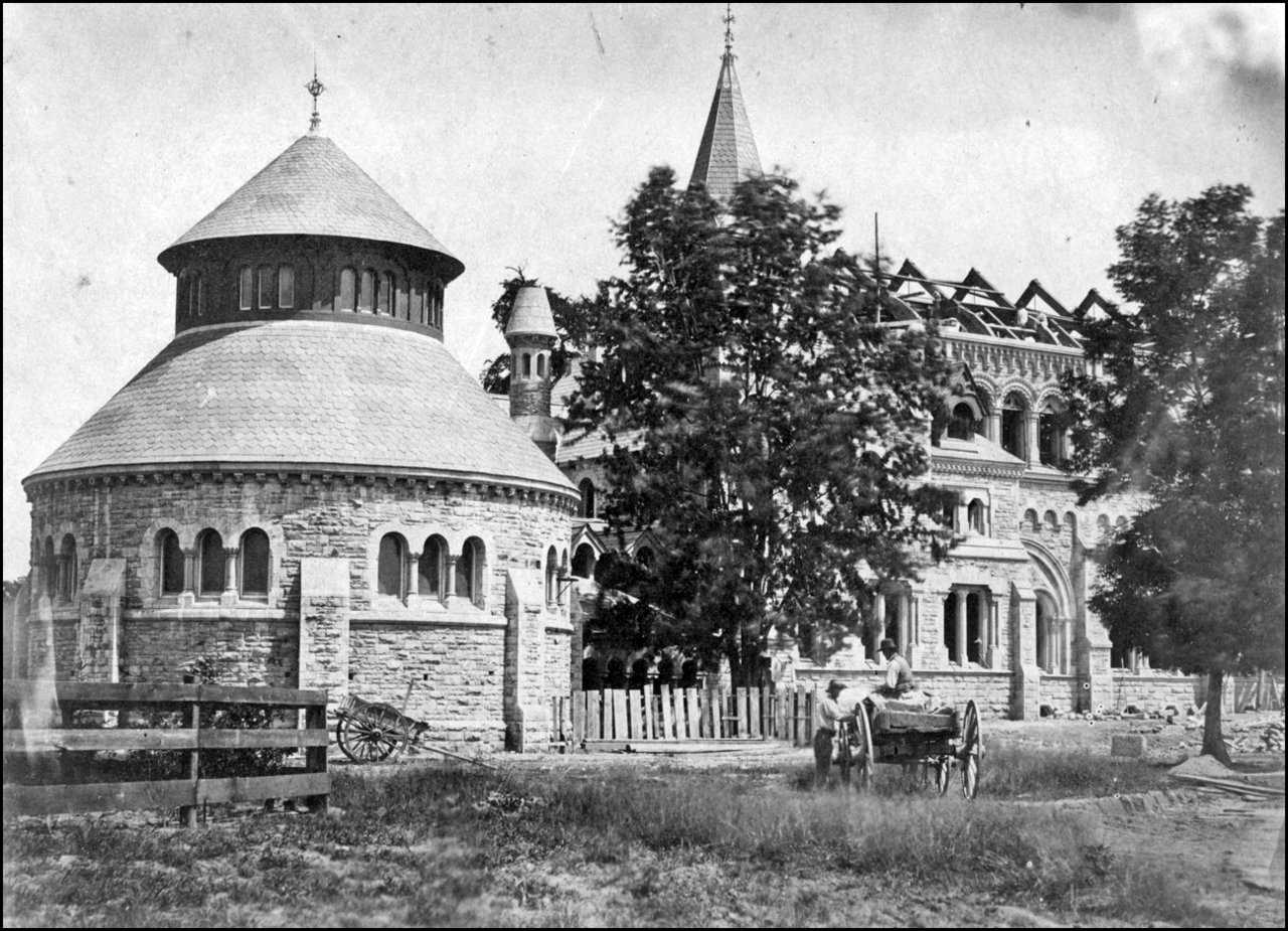 University College under construction 1858 U.ofT. Archives.jpg