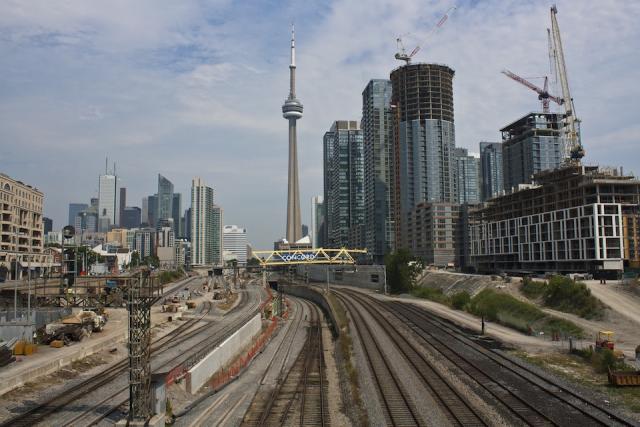 Concord CityPlace's Puente de Luz Bridge Now Half There | Urban Toronto